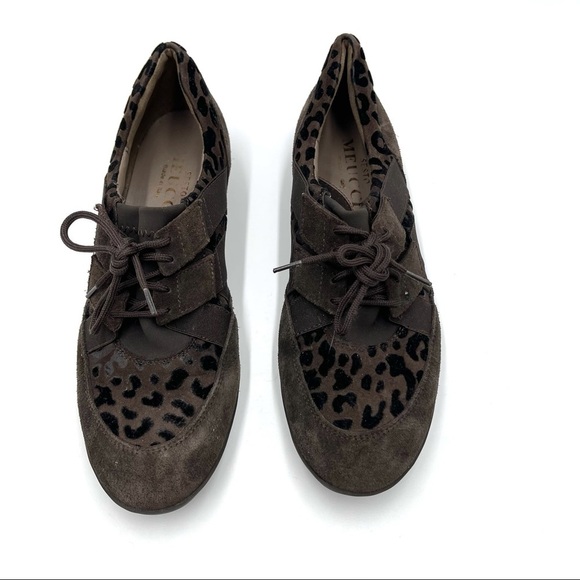 Sesto Meucci brown leopard print sneakers size 5.5 - Picture 3 of 10
